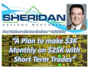 Dan Sheridan – A Plan to make $3k Monthly on $25k with Short Term Trades