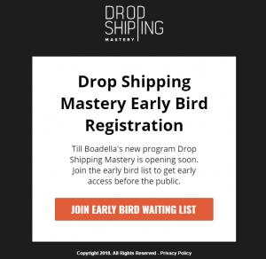 Till Boadella – Drop Shipping Mastery 2018