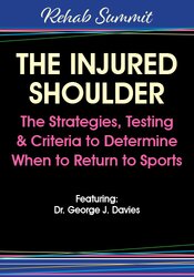 George Davies - The Injured Shoulder - The Strategies, Testing & Criteria to Determine When to Return to Sports