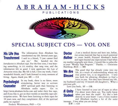 Abraham-Hicks - Special Subjects Series Vol. 1 1