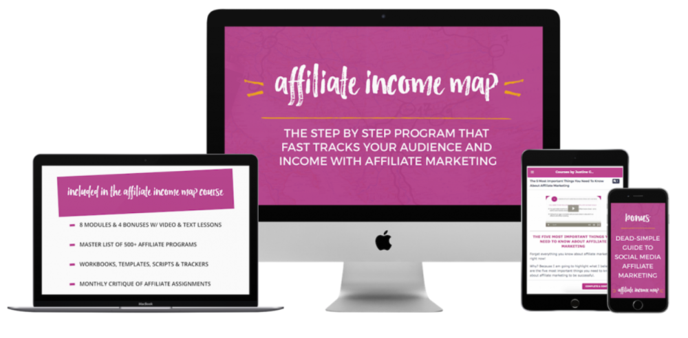 Justine Grey - Affiliate Income Map