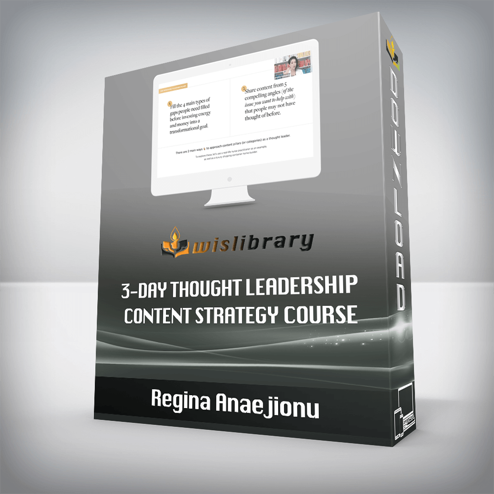 Regina Anaejionu - 3-Day Thought Leadership Content Strategy Course