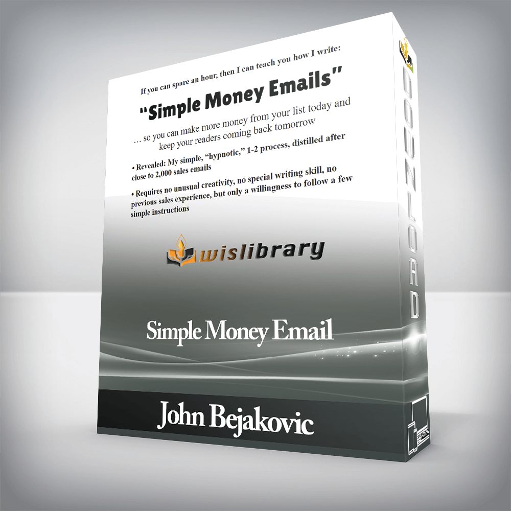 John Bejakovic - Simple Money Email